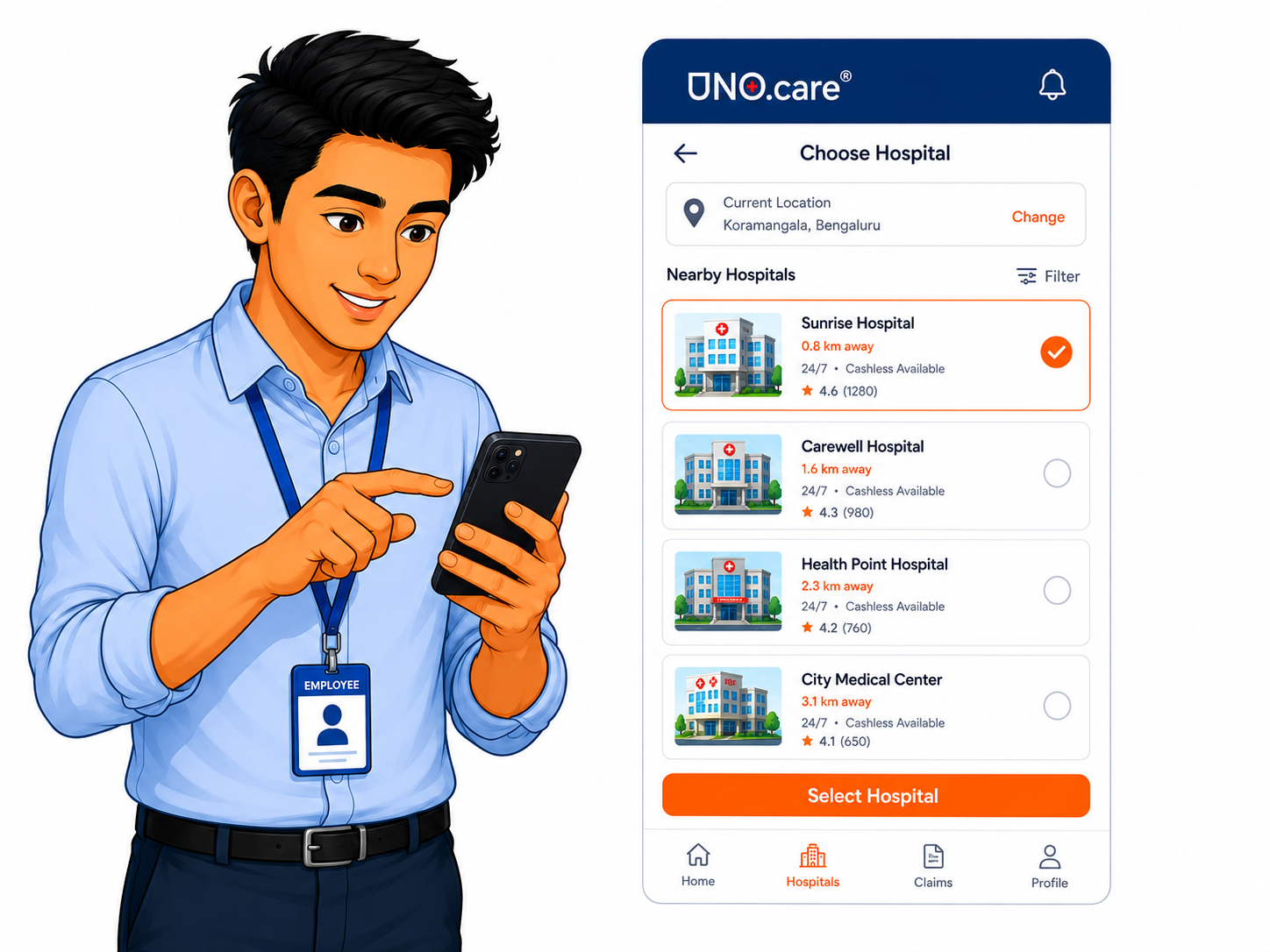 Employee books nearest NABL lab